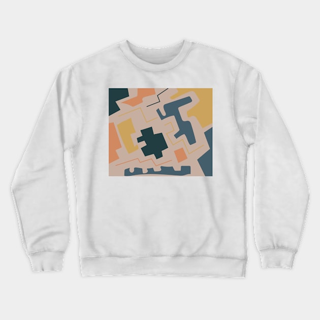 Abstract Geometric Print Crewneck Sweatshirt by Colorable